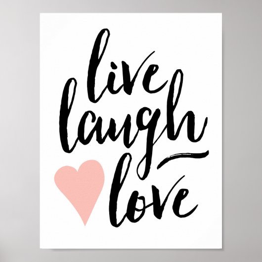 Modern Live, Laugh, Love Print (8.5x11) (Voorkant)