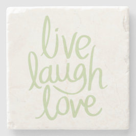 Modern Live Laugh Love Stenen Onderzetter