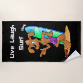 Modern Live Laugh Surf Strandlaken (Voorkant)