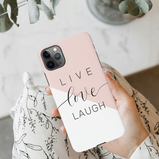 Modern Live Love Laugh Positive Motivation Quote iPhone Hoesje