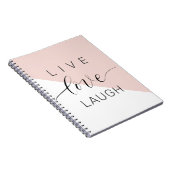 Modern Live Love Laugh Positive Motivation Quote Notitieboek (Rechterzijde)