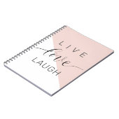 Modern Live Love Laugh Positive Motivation Quote Notitieboek (Linkerzijde)