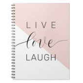 Modern Live Love Laugh Positive Motivation Quote Notitieboek (Voorkant)