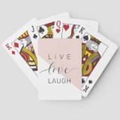 Modern Live Love Laugh Positive Motivation Quote Pokerkaarten (Achterkant)