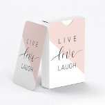 Modern Live Love Laugh Positive Motivation Quote Pokerkaarten<br><div class="desc">Modern Live Love Laugh Positive Motivation Quote</div>