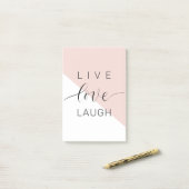 Modern Live Love Laugh Positive Motivation Quote Post-it® Notes (Op bureau)