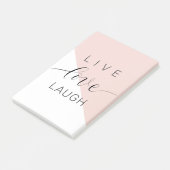 Modern Live Love Laugh Positive Motivation Quote Post-it® Notes (Schuin)