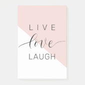 Modern Live Love Laugh Positive Motivation Quote Post-it® Notes (Voorkant)