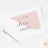 Modern Live Love Laugh Positive Motivation Quote Rechthoekige Sticker (Envelop)