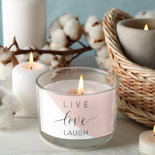 Modern Live Love Laugh Positive Motivation Quote Rechthoekige Sticker