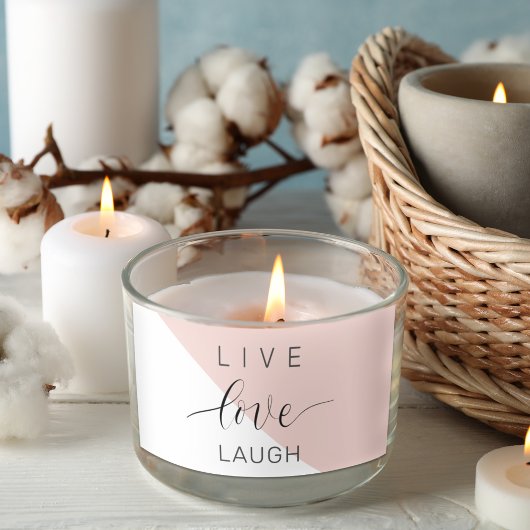 Modern Live Love Laugh Positive Motivation Quote Rechthoekige Sticker