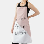 Modern Live Love Laugh Positive Motivation Quote Schort (Insitu)