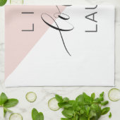 Modern Live Love Laugh Positive Motivation Quote Theedoek (Gevouwen)