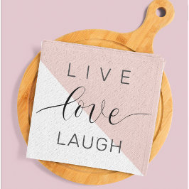 Modern Live Love Laugh Positive Motivation Quote Theedoek