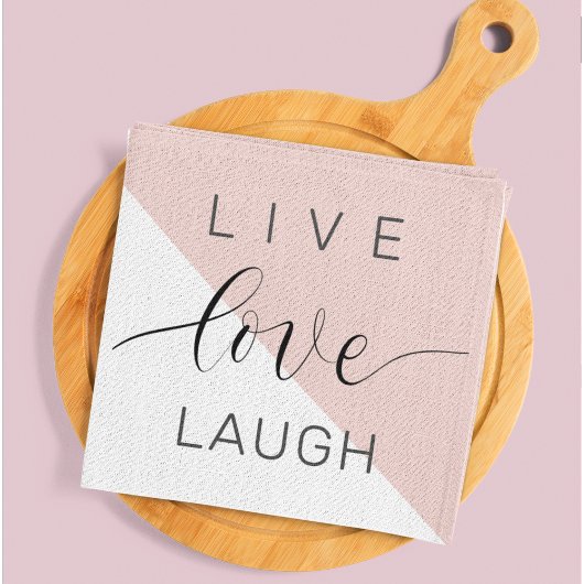 Modern Live Love Laugh Positive Motivation Quote Theedoek