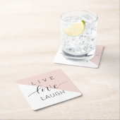 Modern Live Love Laught Positive Motivation Quote Kartonnen Onderzetters (Insitu)