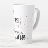 Modern Llama brengt de drama op Latte Mok (Rechterhoek)