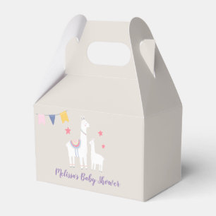 Modern Llamas Cute Baby shower Favor Box Bedankdoosjes