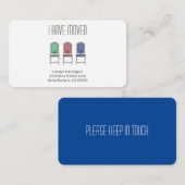 Modern l'Moving Announcement Minimal Informatiekaartje (Voorkant / Achterkant)