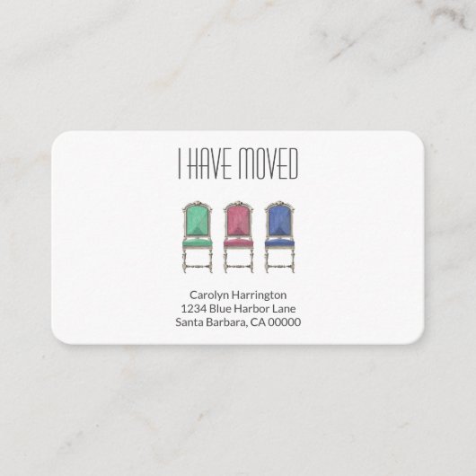 Modern l'Moving Announcement Minimal Informatiekaartje (Voorkant)