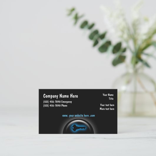 Modern Locksmith Visitekaartjes (Staand voorkant)