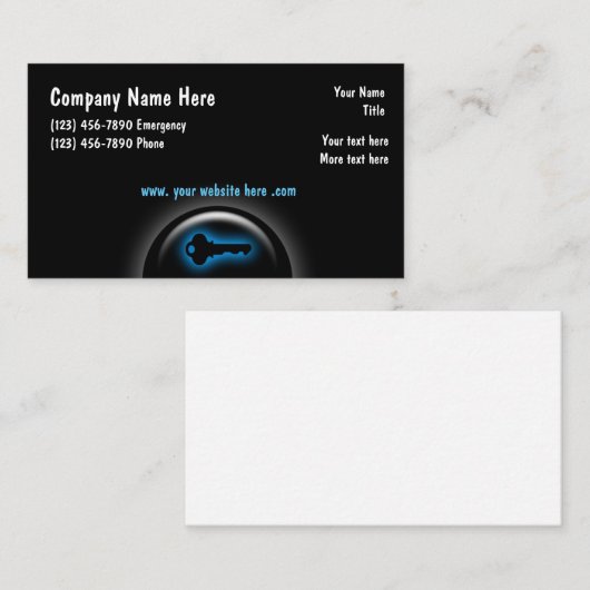 Modern Locksmith Visitekaartjes (Voorkant / Achterkant)