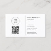 Modern Logo And QR Code Template Connect With Us Visitekaartje (Voorkant)