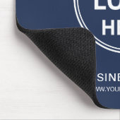 Modern Logo Bedrijf Marine Blauw Muismat (Hoek)