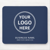Modern Logo Bedrijf Marine Blauw Muismat (Voorkant)