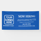 Modern Logo Blue Nu Verhuren Spandoek (Horizontaal)