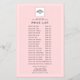 Modern Logo Blush Roze Schoonheid Prijs Service Li Flyer