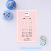 Modern Logo Blush Roze Schoonheid Prijs Service Li Flyer (Enkel)