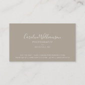 Modern Logo Boho Taupe Simple Trendy Visitekaartje (Achterkant)