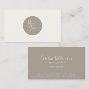 Modern Logo Boho Taupe Simple Trendy Visitekaartje
