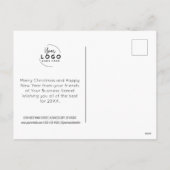 Modern Logo Business Christmas Feestdagenkaart (Achterkant)