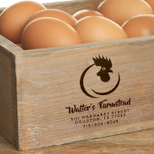 Modern Logo Business & Family Farm Egg Carton Zelfinktende Stempel