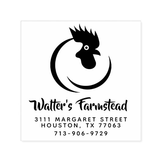 Modern Logo Business & Family Farm Egg Carton Zelfinktende Stempel (Design)