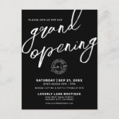 Modern Logo Business Grand Opening Invitation Briefkaart (Voorkant)