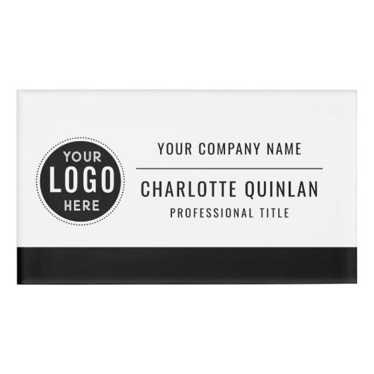 Modern Logo Business Name Tag (Voorkant)