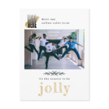 Modern Logo Company Photo Jolly Kerstmis Briefkaar