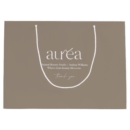 Modern Logo Cosmetica Winkel Groot Cadeauzakje (Voorkant)