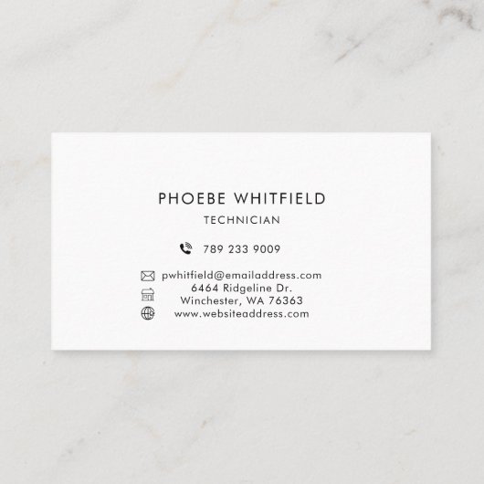 Modern Logo Eenvoudig bedrijf Klantenkaartje (Achterkant)