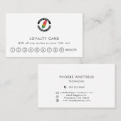 Modern Logo Eenvoudig bedrijf Klantenkaartje (Voorkant / Achterkant)