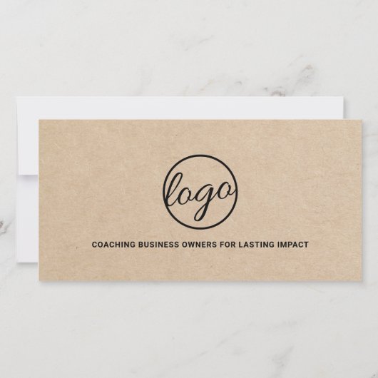 Modern logo eenvoudig rustiek cadeaubon (Achterkant)