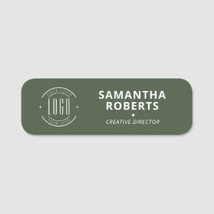 Modern logo eenvoudig werknemers magnetische veili naamplaatje