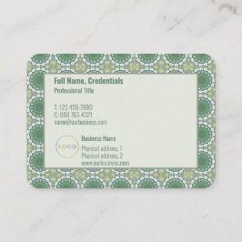 Modern Logo Elegant Abstract bloemmotief groen Visitekaartje