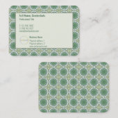 Modern Logo Elegant Abstract bloemmotief groen Visitekaartje (Voorkant / Achterkant)