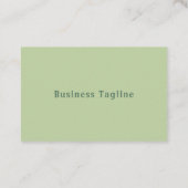 Modern Logo Elegant Spring Floral Abstract Groen Visitekaartje (Achterkant)