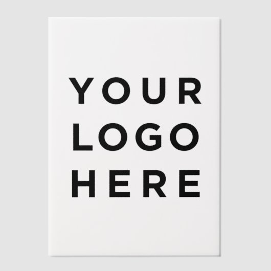 Modern logo en tekst op maat vellum uitnodigingen (Voorkant)