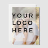 Modern logo en tekst op maat vellum uitnodigingen (Offset (Koppel))